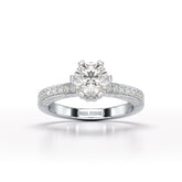 Round Lab Diamond 1.65 CT Simple Wedding Ring - Jama Jewels